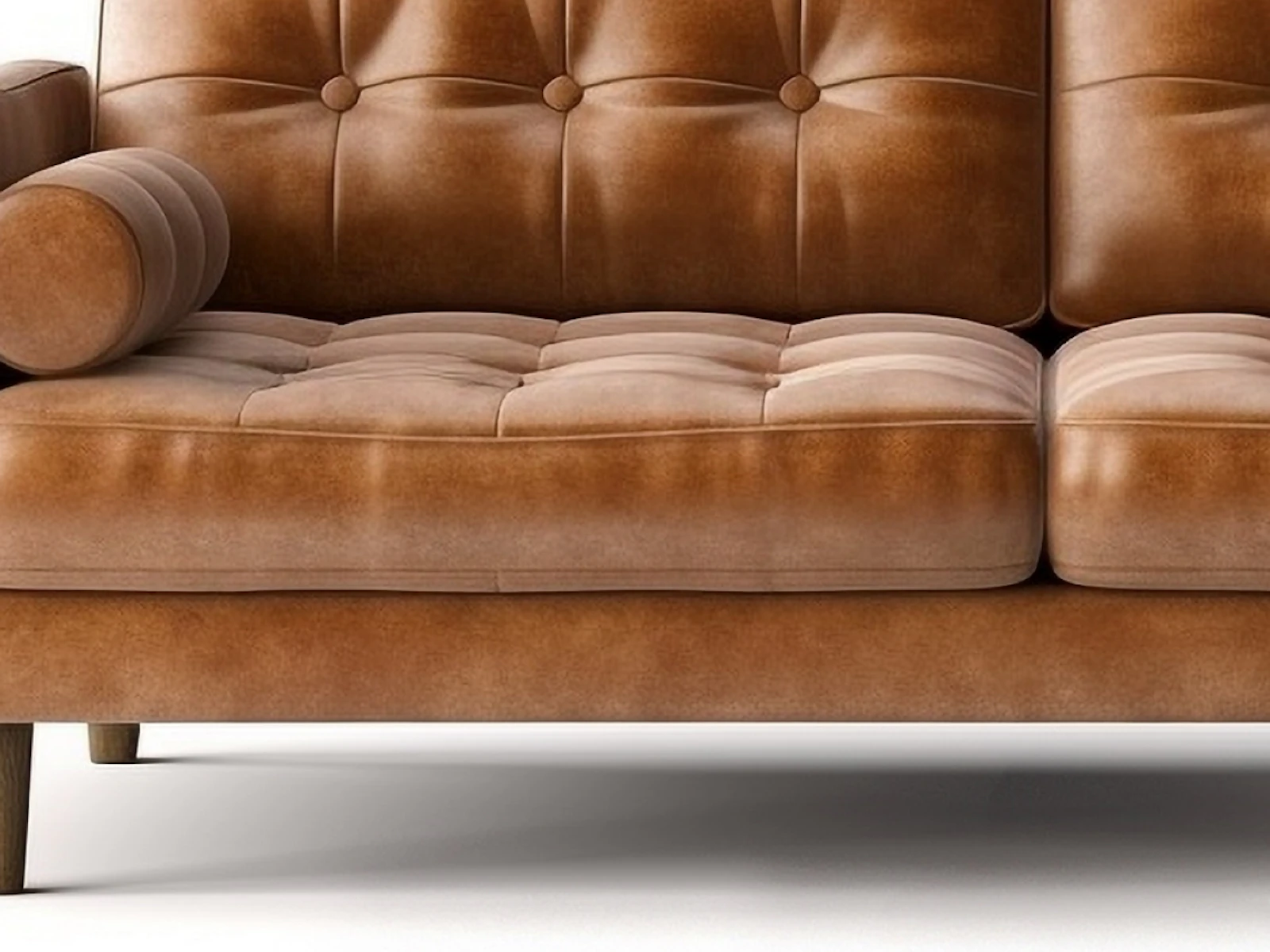 Detail of the Arco buttoned sofa
